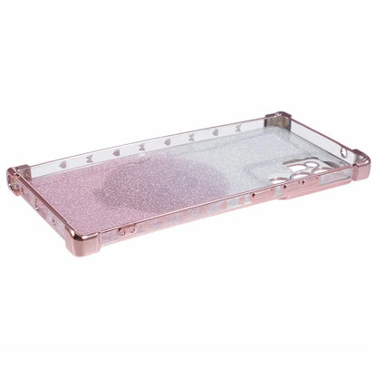 For Samsung Galaxy Note20 Ultra / Note20 Ultra 5G Case TPU Glitter Phone Cover Kickstand Mirror
