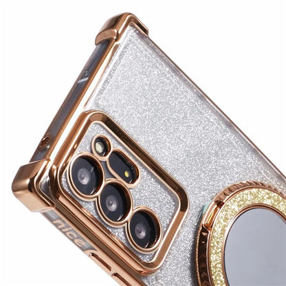 For Samsung Galaxy Note20 Ultra / Note20 Ultra 5G Case TPU Glitter Phone Cover Kickstand Mirror