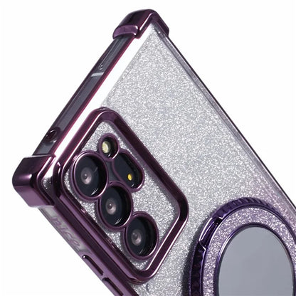 For Samsung Galaxy Note20 Ultra / Note20 Ultra 5G Case TPU Glitter Phone Cover Kickstand Mirror