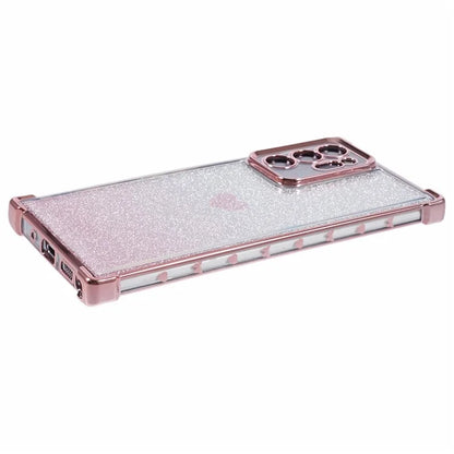 For Samsung Galaxy Note20 Ultra / Note20 Ultra 5G Case Heart Pattern Electroplating TPU Glitter Phone Cover
