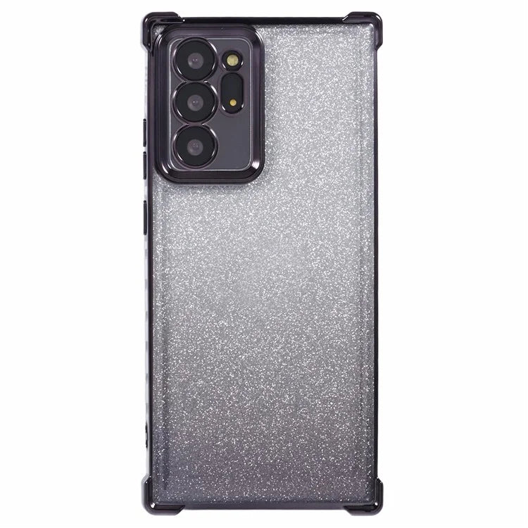 For Samsung Galaxy Note20 Ultra / Note20 Ultra 5G Case TPU Gradient Glitter Phone Cover Love Heart Frame