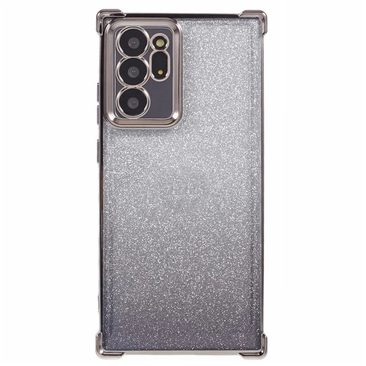 For Samsung Galaxy Note20 Ultra / Note20 Ultra 5G Case TPU Gradient Glitter Phone Cover Love Heart Frame