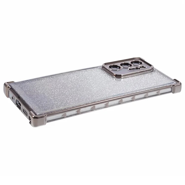 For Samsung Galaxy Note20 Ultra / Note20 Ultra 5G Case TPU Gradient Glitter Phone Cover Love Heart Frame
