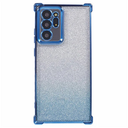 For Samsung Galaxy Note20 Ultra / Note20 Ultra 5G Case TPU Gradient Glitter Phone Cover Love Heart Frame
