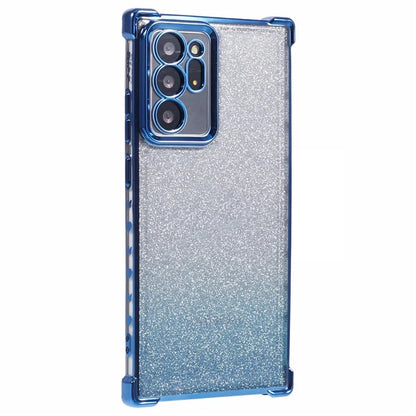 For Samsung Galaxy Note20 Ultra / Note20 Ultra 5G Case TPU Gradient Glitter Phone Cover Love Heart Frame