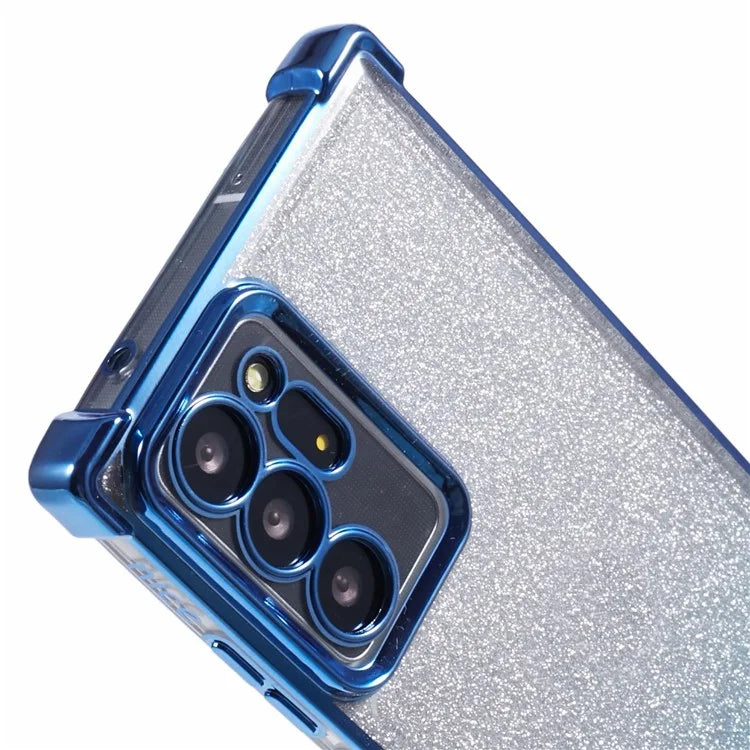 For Samsung Galaxy Note20 Ultra / Note20 Ultra 5G Case TPU Gradient Glitter Phone Cover Love Heart Frame