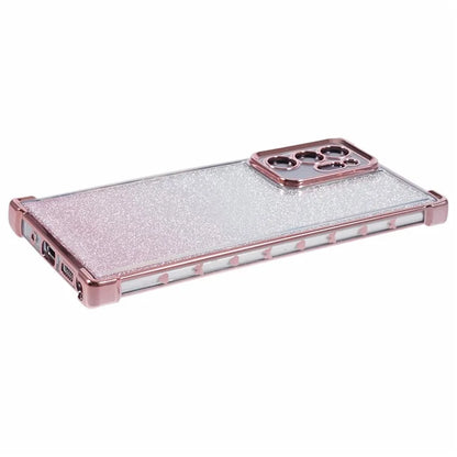 For Samsung Galaxy Note20 Ultra / Note20 Ultra 5G Case TPU Gradient Glitter Phone Cover Love Heart Frame