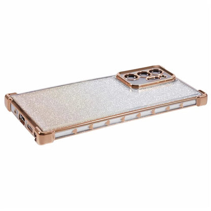 For Samsung Galaxy Note20 Ultra / Note20 Ultra 5G Case TPU Gradient Glitter Phone Cover Love Heart Frame