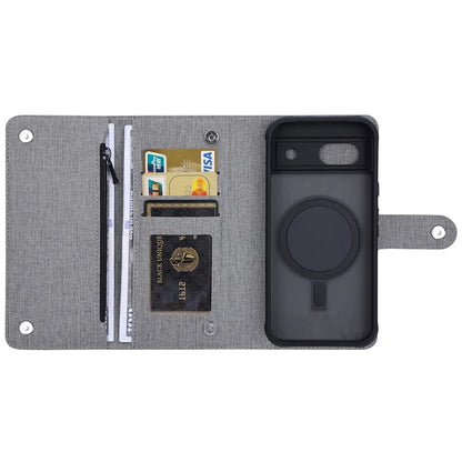 GMB Series For Google Pixel 8a Magnetic Case RFID Blocking Detachable Leather Wallet Phone Cover