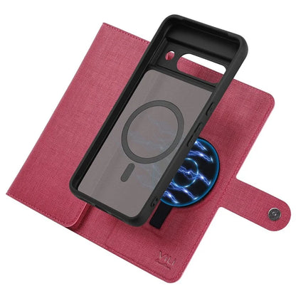 GMB Series For Google Pixel 8a Magnetic Case RFID Blocking Detachable Leather Wallet Phone Cover