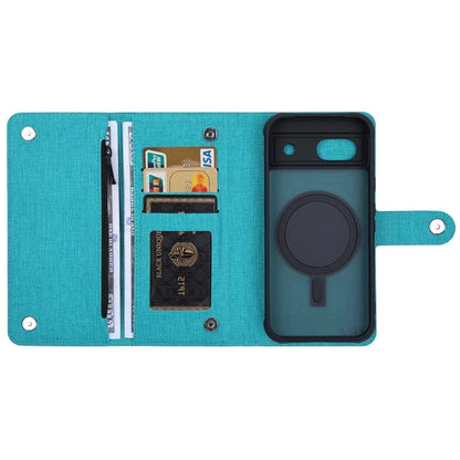 GMB Series For Google Pixel 8a Magnetic Case RFID Blocking Detachable Leather Wallet Phone Cover