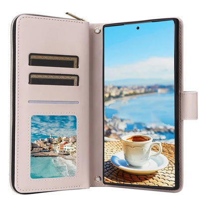 For Samsung Galaxy S22 Ultra 5G Case Rhombus Grid Leather Phone Cover with Zipper Pocket