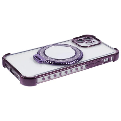 For iPhone 12 Case Makeup Mirror TPU Clear Phone Cover Invisible Kickstand
