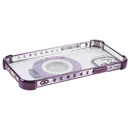 For iPhone 12 Case Makeup Mirror TPU Clear Phone Cover Invisible Kickstand