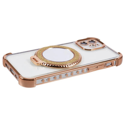 For iPhone 12 Case Makeup Mirror TPU Clear Phone Cover Invisible Kickstand
