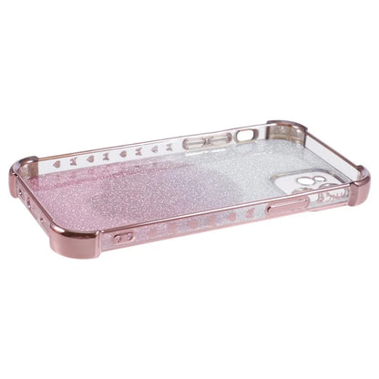 For iPhone 12 Case TPU Mirror Phone Cover Kickstand Glitter