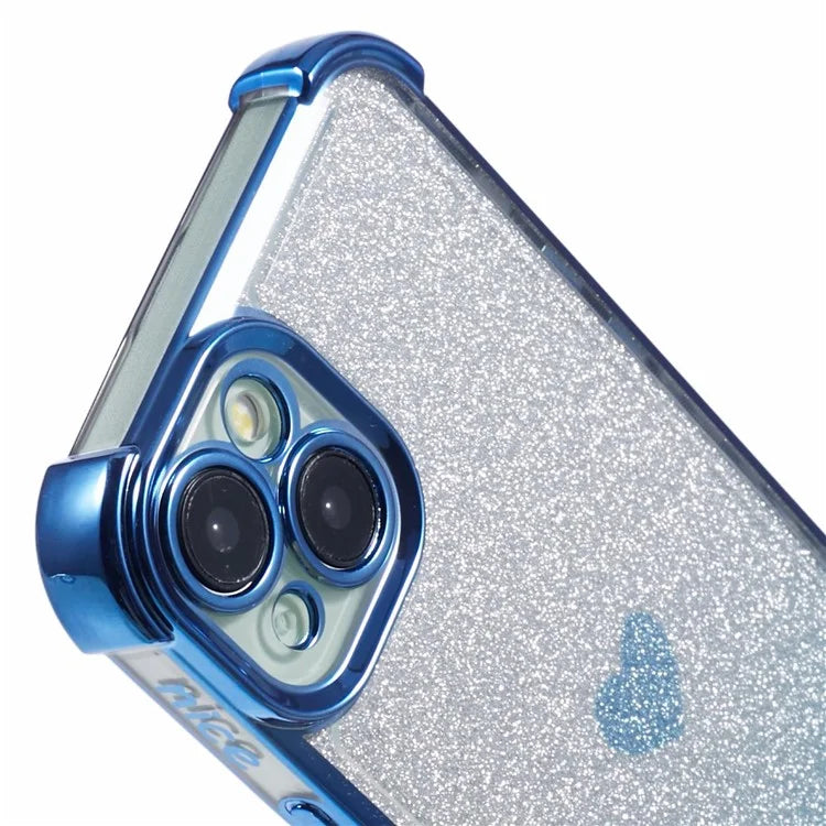 For iPhone 15 Plus Case Heart Pattern Glitter Anti-Drop TPU Phone Cover