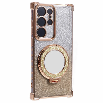 For Samsung Galaxy S23 Ultra Kickstand Case Glitter Gradient TPU Phone Cover