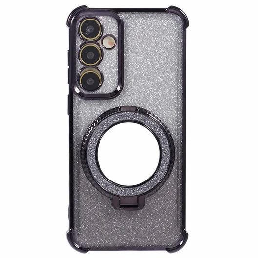For Samsung Galaxy S23 FE Case Glitter Gradient TPU Phone Cover with Kickstand