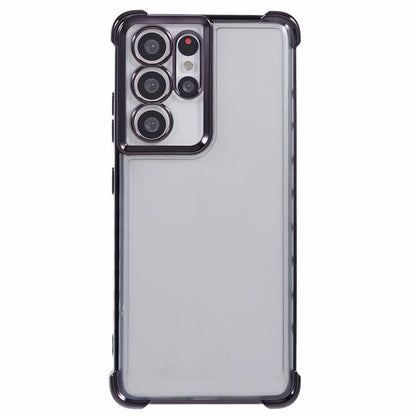 For Samsung Galaxy S21 Ultra 5G Clear Case TPU Back Phone Cover Electroplating Love Heart