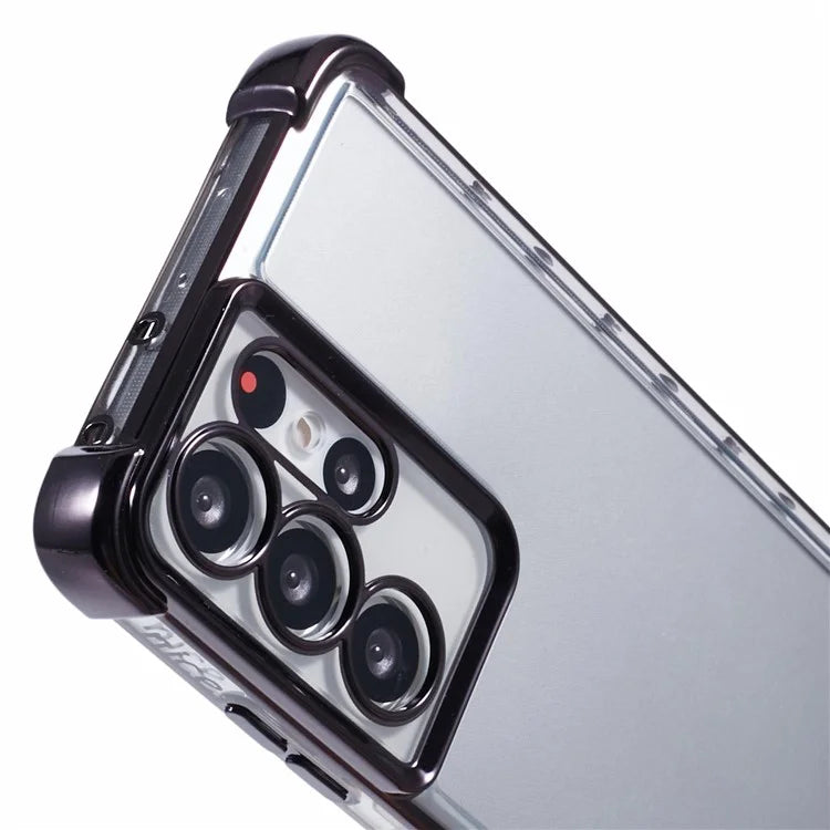 For Samsung Galaxy S21 Ultra 5G Clear Case TPU Back Phone Cover Electroplating Love Heart
