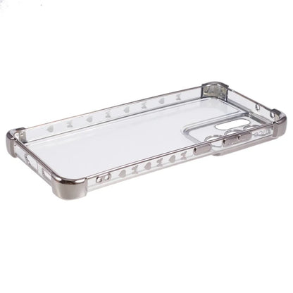 For Samsung Galaxy S21 Ultra 5G Clear Case TPU Back Phone Cover Electroplating Love Heart