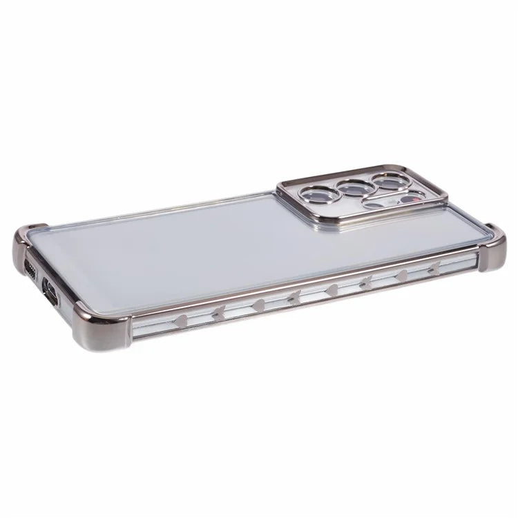 For Samsung Galaxy S21 Ultra 5G Clear Case TPU Back Phone Cover Electroplating Love Heart