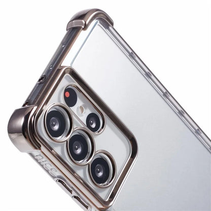 For Samsung Galaxy S21 Ultra 5G Clear Case TPU Back Phone Cover Electroplating Love Heart