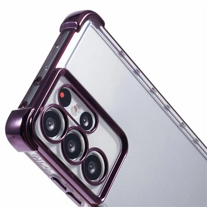 For Samsung Galaxy S21 Ultra 5G Clear Case TPU Back Phone Cover Electroplating Love Heart