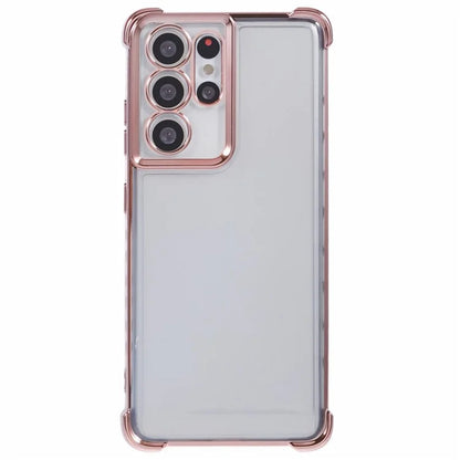 For Samsung Galaxy S21 Ultra 5G Clear Case TPU Back Phone Cover Electroplating Love Heart