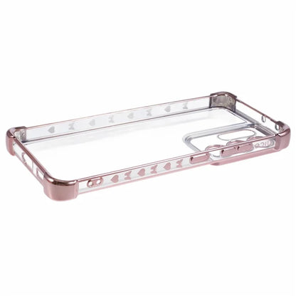For Samsung Galaxy S21 Ultra 5G Clear Case TPU Back Phone Cover Electroplating Love Heart