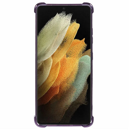 For Samsung Galaxy S21 Ultra 5G Case Glitter TPU Mirror Phone Cover Kickstand