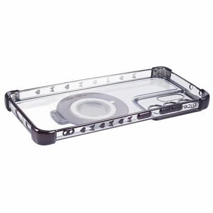 For Samsung Galaxy S21 Ultra 5G Case Makeup Mirror TPU Clear Phone Cover with Kickstand