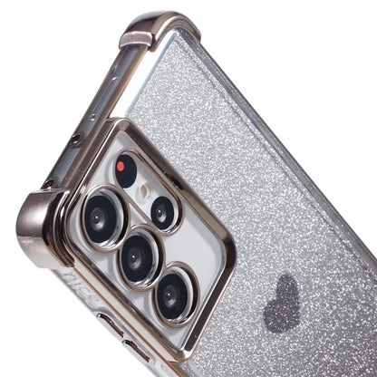 For Samsung Galaxy S21 Ultra 5G Case Heart Pattern Glitter Shockproof TPU Phone Cover