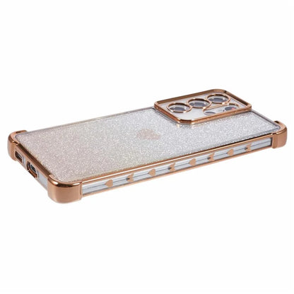 For Samsung Galaxy S21 Ultra 5G Case Heart Pattern Glitter Shockproof TPU Phone Cover