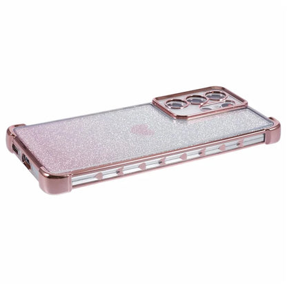 For Samsung Galaxy S21 Ultra 5G Case Heart Pattern Glitter Shockproof TPU Phone Cover