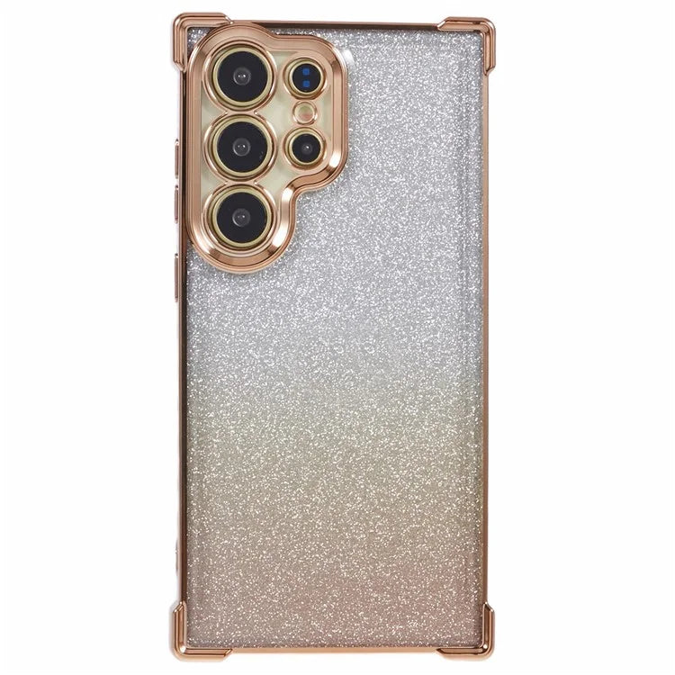 For Samsung Galaxy S24 Ultra Case Electroplating TPU Glitter Gradient Phone Cover