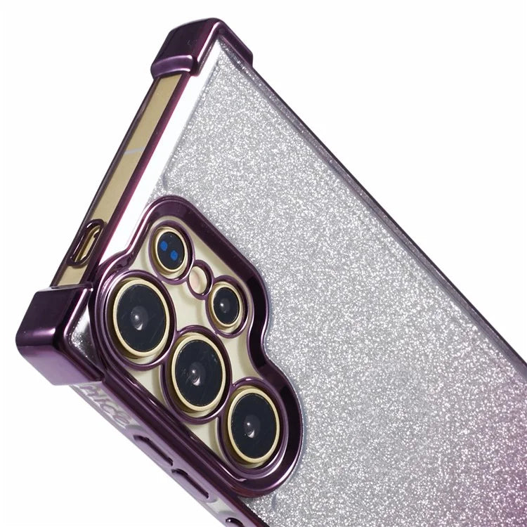 For Samsung Galaxy S24 Ultra Case Electroplating TPU Glitter Gradient Phone Cover