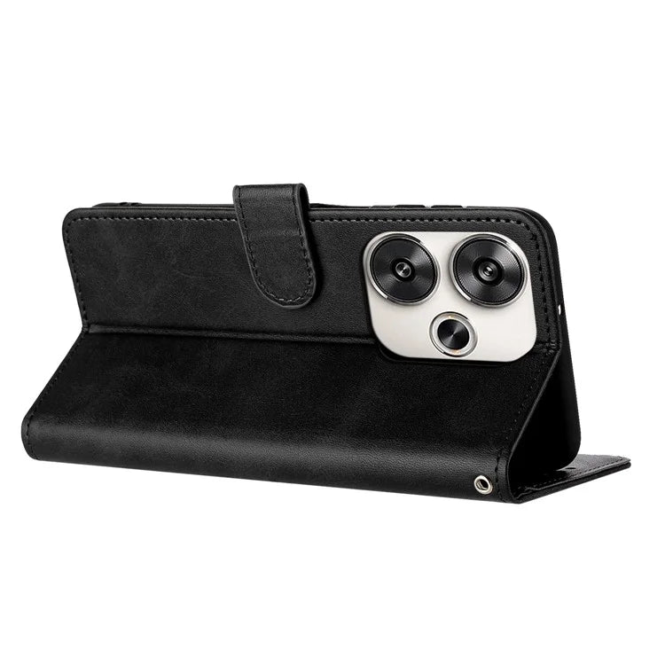 For Xiaomi Redmi Turbo 3 5G / Poco F6 5G Case Stand PU Leather Wallet Flip Phone Cover