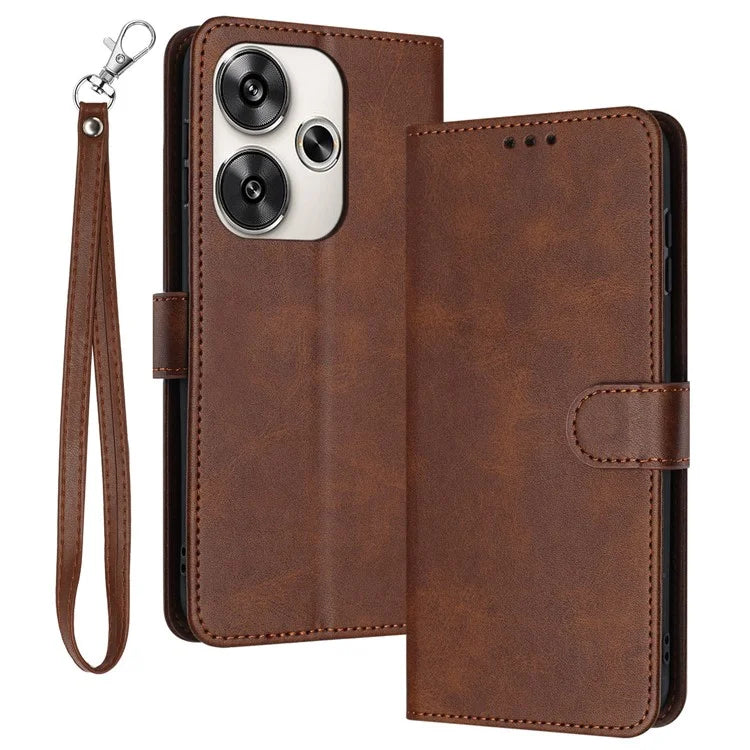 For Xiaomi Redmi Turbo 3 5G / Poco F6 5G Case Stand PU Leather Wallet Flip Phone Cover