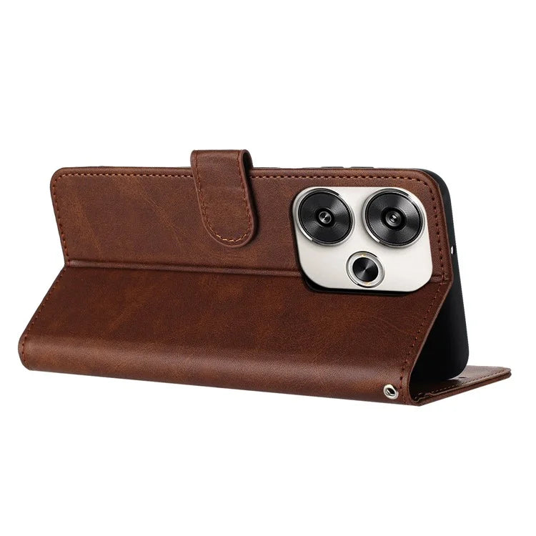 For Xiaomi Redmi Turbo 3 5G / Poco F6 5G Case Stand PU Leather Wallet Flip Phone Cover