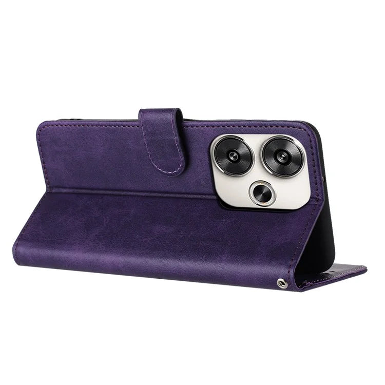For Xiaomi Redmi Turbo 3 5G / Poco F6 5G Case Stand PU Leather Wallet Flip Phone Cover