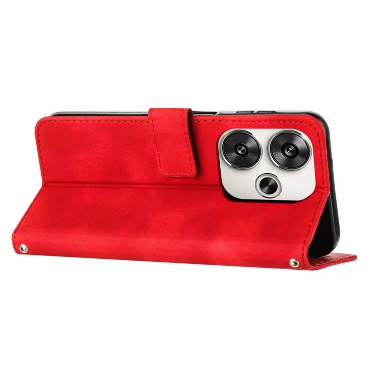 For Xiaomi Redmi Turbo 3 5G / Poco F6 5G PU Leather Stand Phone Case Imprinted Pattern Phone Cover with Stand