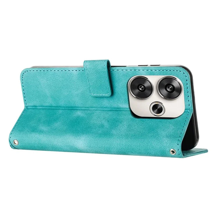 For Xiaomi Redmi Turbo 3 5G / Poco F6 5G PU Leather Stand Phone Case Imprinted Pattern Phone Cover with Stand