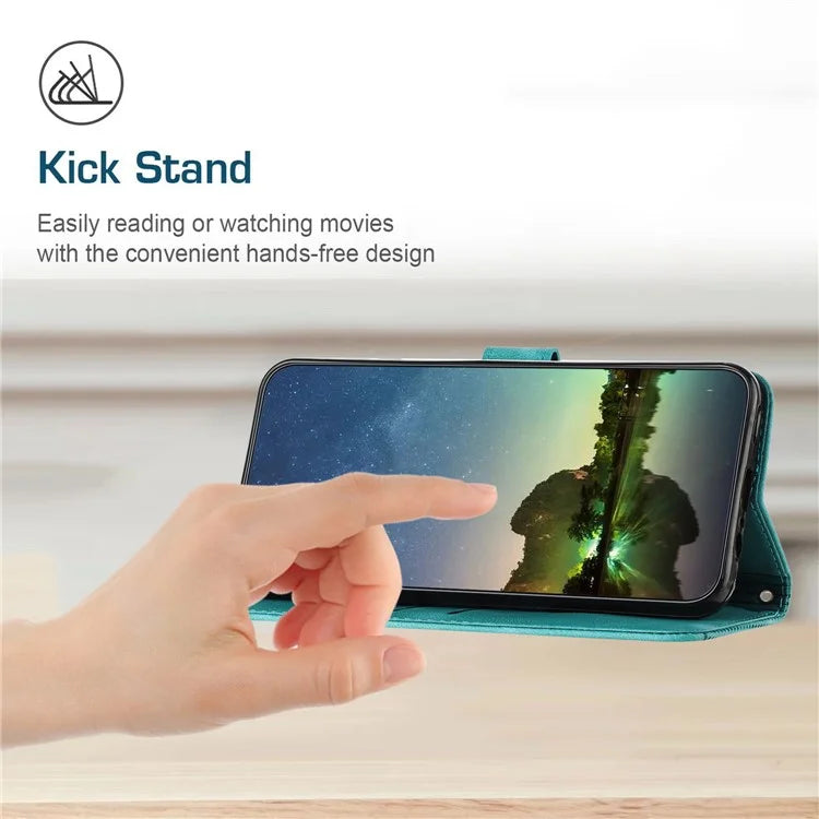 For Xiaomi Redmi Turbo 3 5G / Poco F6 5G PU Leather Stand Phone Case Imprinted Pattern Phone Cover with Stand