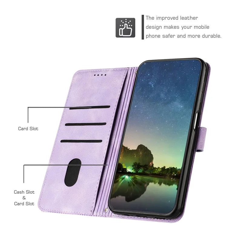 For Xiaomi Redmi Turbo 3 5G / Poco F6 5G PU Leather Stand Phone Case Imprinted Pattern Phone Cover with Stand