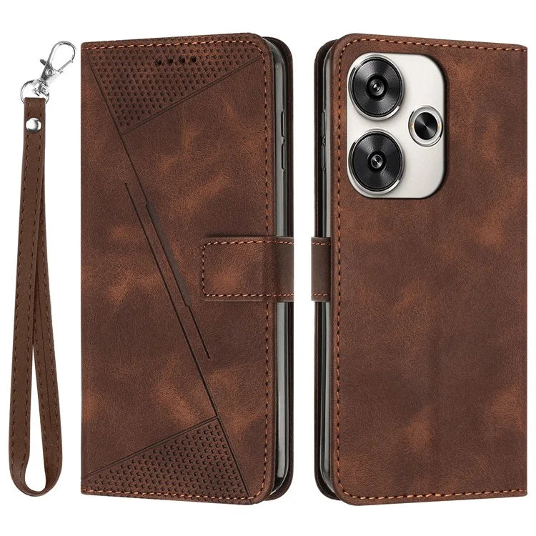 For Xiaomi Redmi Turbo 3 5G / Poco F6 5G PU Leather Stand Phone Case Imprinted Pattern Phone Cover with Stand