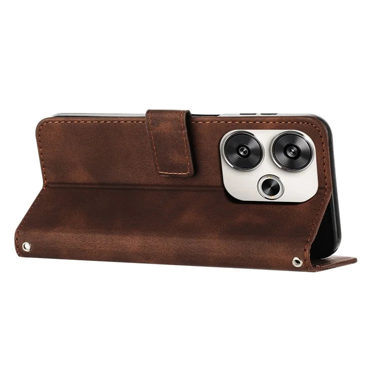 For Xiaomi Redmi Turbo 3 5G / Poco F6 5G PU Leather Stand Phone Case Imprinted Pattern Phone Cover with Stand