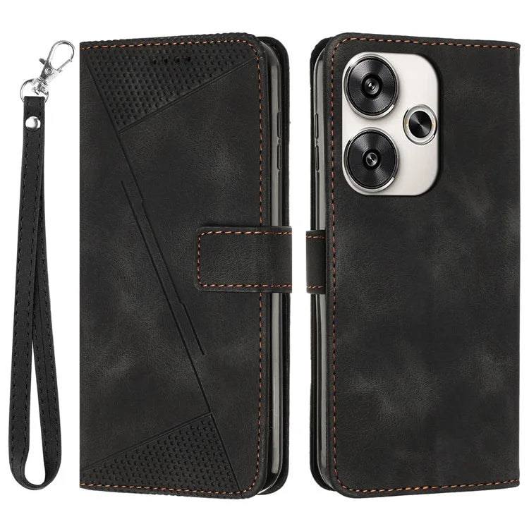 For Xiaomi Redmi Turbo 3 5G / Poco F6 5G PU Leather Stand Phone Case Imprinted Pattern Phone Cover with Stand