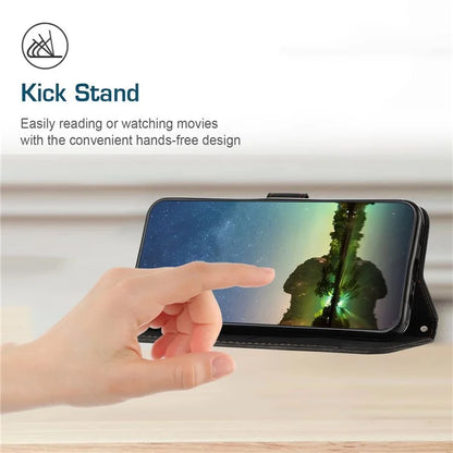 For Xiaomi Redmi Turbo 3 5G / Poco F6 5G PU Leather Stand Phone Case Imprinted Pattern Phone Cover with Stand